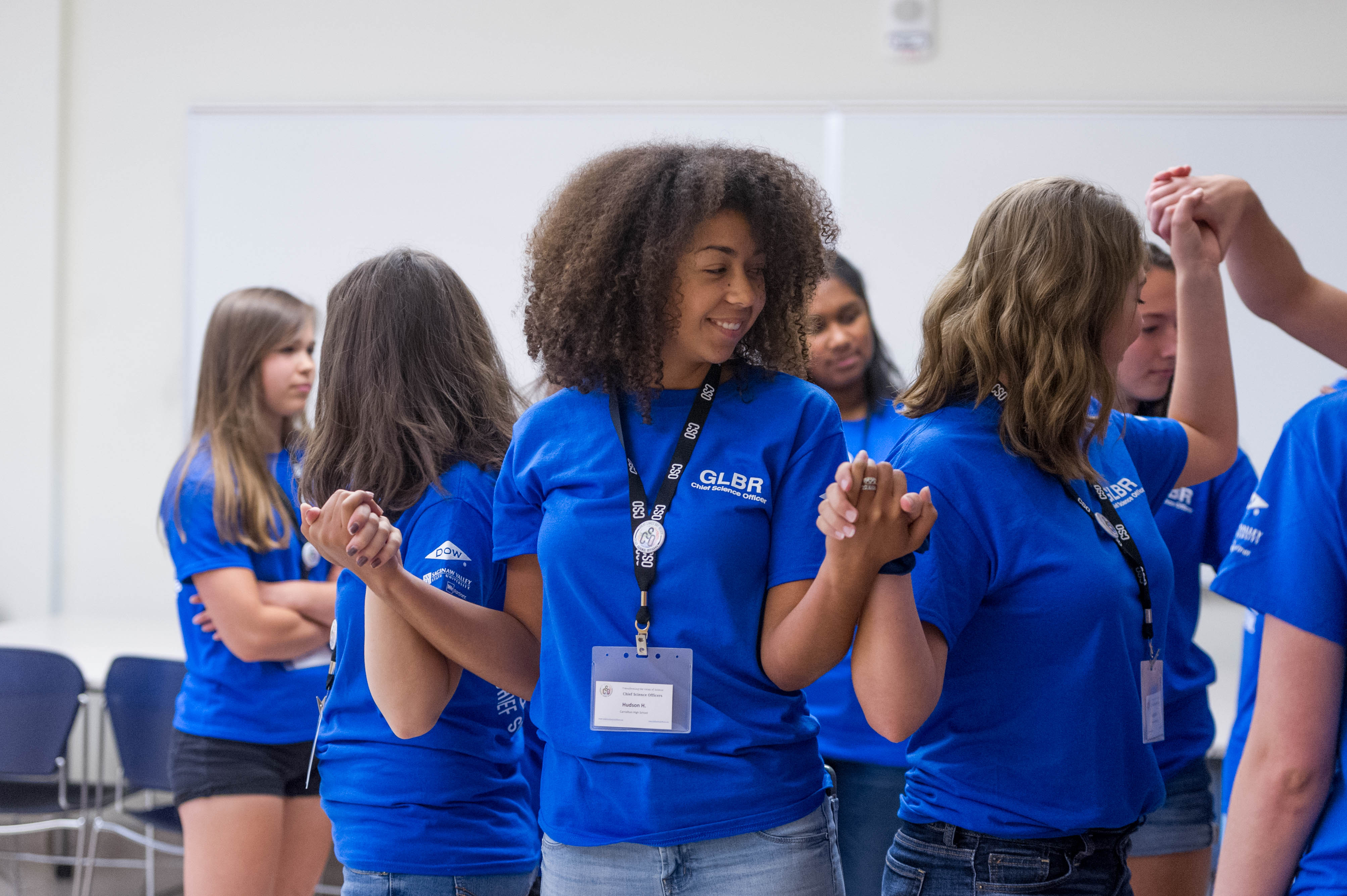 Students complete an icebreaker activity